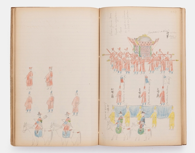 앙리 슈발리에가 필사한 의궤 내부 국립기메동양박물관(Musee national des arts asiatiques - Guimet) 소장